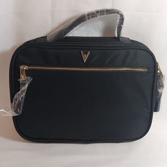 Vanessa Williams Large Cosmetic Bag NWT and Dustbag Black - Picture 1 of 9